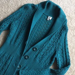 Teal Knit Cardigan